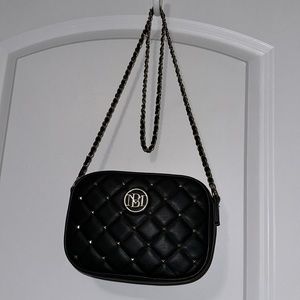 Black and Gold studded crossbody bag